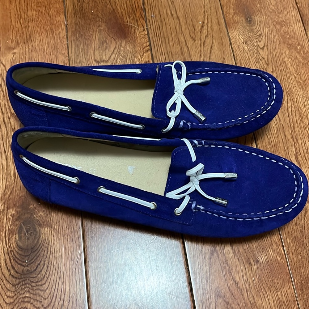 Geox royal blue suede loafers 38 1/2. Gently used.